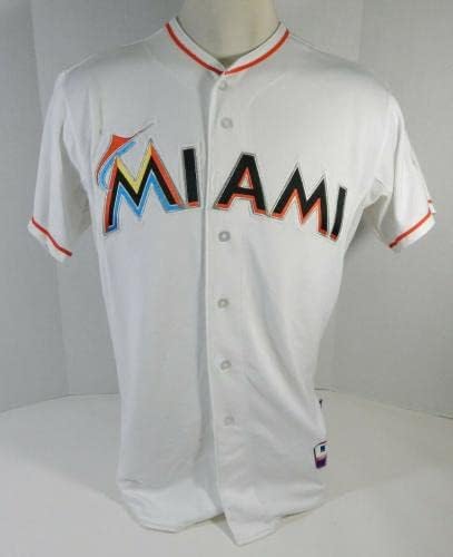 Miami Marlins Justin Bohn 11 Játék Használt Fehér Jersey DP13736 - Játék Használt MLB Mezek
