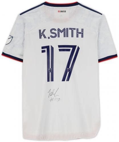 Keretes Kimarni Smith, d. c. Egyesült Dedikált Match-Használt 17 Fehér meze a 2022 MLS-Szezon - es Méret M - Dedikált Foci