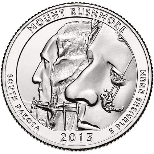 2013 P BU Mount Rushmore National Memorial NP Negyed Választás Uncirculated MINKET Menta