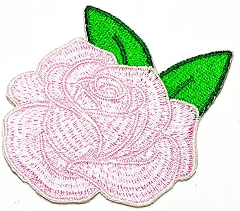 Kleenplus 3pcs. Rózsaszín Rózsa Virág Vas a Foltok Szép Virágok, Virágos Divat-Stílus Hímzett Motívum Rátétes Díszítés Jelkép