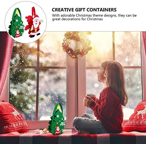 GALPADA Karácsonyi Díszek 2 Db Dekoratív Ajándék Tároló Konténerek Kreatív Imádnivaló 3D Díszítések