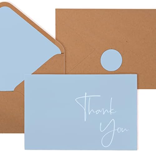 VNS Alkotások 100-as csomag, Köszönöm Kártyák Borítékok & Matricák - Előkelő 4x6 Üres Köszönöm Kártyák Tömeges Box Set -