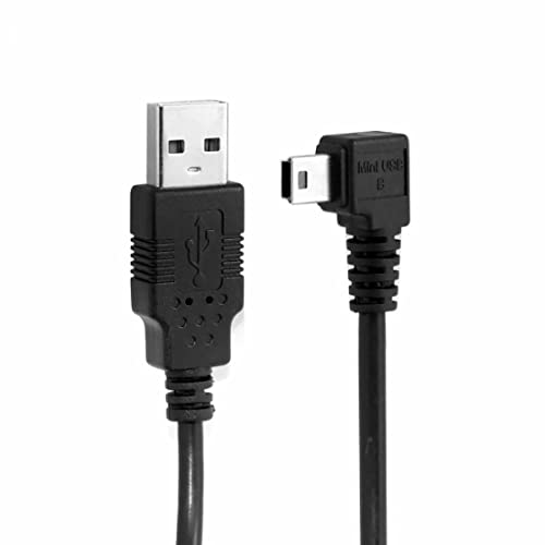 LIONX Le Könyök 90 Fokos Mini USB 2.0, B Típusú 5Pin Férfi-USB Férfi Adat Kábel 0.5 m
