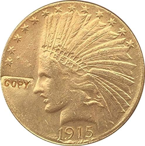 24 K Aranyozott 1915 $10 Arany Indiai Félig Sas Érme Másolata COPYSouvenir Újdonság Érme Érme Ajándék