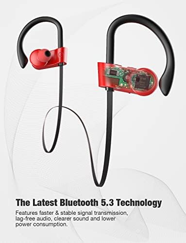 Otium Vezeték nélküli Bluetooth 5.3 Sport Fejhallgató Beépített Mikrofon, a Fül Futó Fülhallgató Earhooks 15 Óra Játékidő