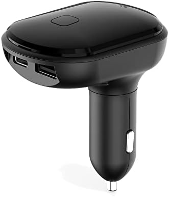 Lncoon Autós Töltő GPS Nyomkövető, 4G Rejtett GPS Tracker Készülék, Kettős USB-C Típusú Töltő Port, Valós idejű, Több Figyelmeztető,