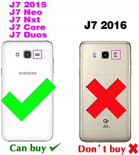 Asuwish Kompatibilis a Samsung Galaxy J7 2015/J7 Neo/J7 Nxt/J7 Core/7J Duos Tárca az Esetben Edzett Üveg kijelző Védő fólia