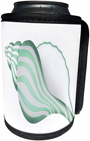 3dRose Zöld-Fehér Csíkos Concha Kagyló Illusztráció - Lehet Hűvösebb Üveg Wrap (cc-360354-1)