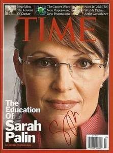 Sarah Palin Aláírt Time Magazin 9/15/2008