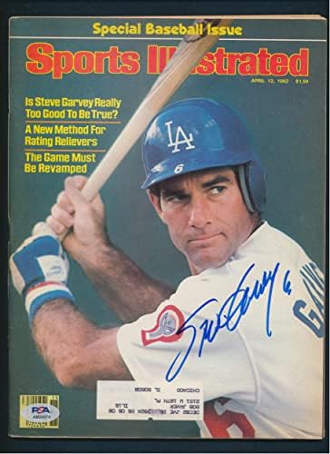 Steve Garvey Aláírt Sports Illustrated Autogramot PSA/DNS AM24574 - Dedikált MLB Magazinok