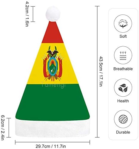 Karácsony, Mikulás Sapka, Bolívia Zászló Karácsonyi Ünnepi Kalap Felnőttek számára, Unisex Kényelem Karácsonyi Kalapok Új