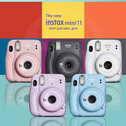 FUJIFILM INSTAX Mini 11 Instant Film Kamera (égszínkék) + 2x Fujifilm Instax Mini Twin Film (40 Kitettségek), a Fényképezőgép