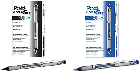 Pentel® EnerGel™ NV Folyékony Gél Tollak, Közepes Pont, 0.7 mm, 54% - ban Újrahasznosított, Fekete Tinta, 12-es Csomag Toll