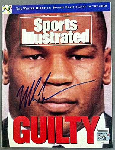 Mike Tyson Aláírt Sports Illustrated Magazin Mike Tyson Hiteles Február 1992 - Dedikált Boksz Magazinok