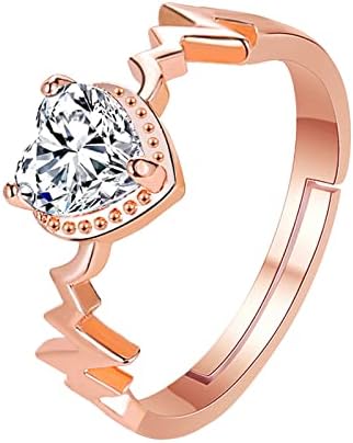 Divat Új Ékszer Cirkon Szív Alakú Gyűrűt Kreatív Gyémánt Berakással Női Gyűrű Pár Gyűrű Divat Gyűrű, Szív Alakú Gyűrűt Kreatív