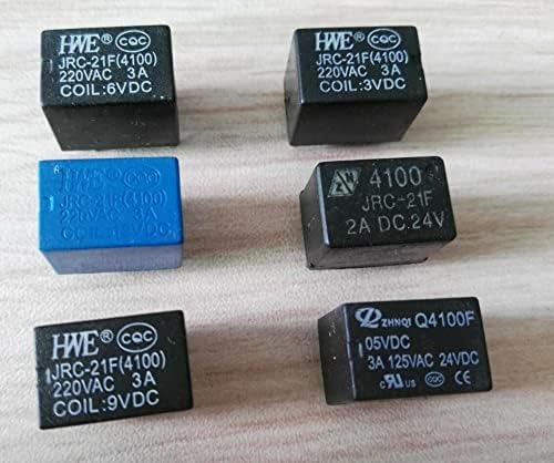 5db Mini PCB relé 6 csapok Kis relé DC 3V 5V 9V, 12V 24V KKK-21F 4100 relé kapcsoló (Szín: 3VDC 5db)