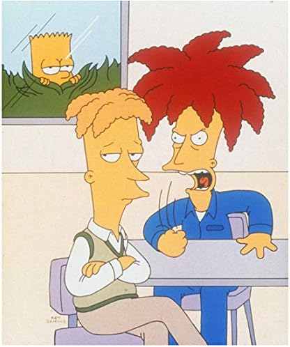 A Simpson család-Sideshow Bob Kiabált a Testvér Cecil, Bart Lesni Az Ablakból 8 inch 10 hüvelykes FÉNYKÉP - BG