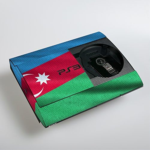 Sony Playstation 3-Superslim-Design Bőr zászló Azerbajdzsán Matrica a Playstation 3-Superslim