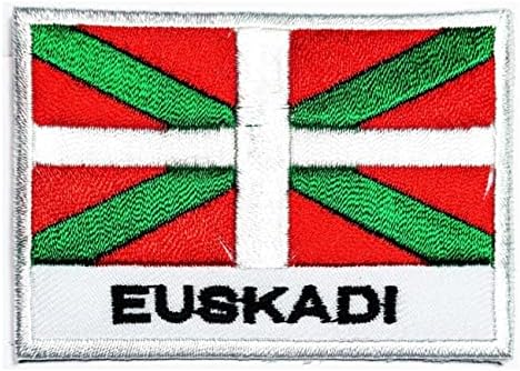 Kleenplus 2db. 1.7X2.6 HÜVELYK. Euskadi Zászló Javítás Taktikai Katonai Zászló Appliqués Foltok Világ Ország Zászló Hímzett
