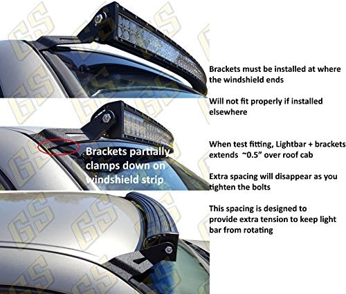 GS Hatalom Felső Szélvédőre Szerelhető LED Bar Konzol (Választás, 50, 52 & 54 centis, Egyenes vagy Görbe) Kompatibilis Chevrolet