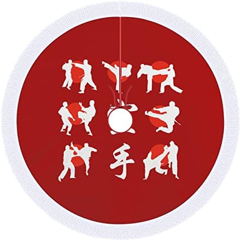 A japán Kyokushin Karate karácsonyfa Szoknya karácsonyfa Mat Tassel Díszek Dekoráció karácsonyi Parti 30/36/48 Cm