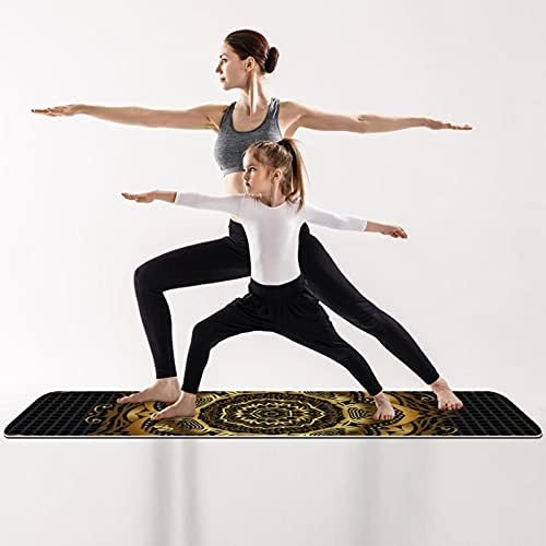 Vastag, Csúszásmentes Gyakorlat & Fitness 1/4 jóga szőnyeg Arany Mandala Nyomtatás Jóga Pilates & Emelet Fitness Edzés (61x183cm)