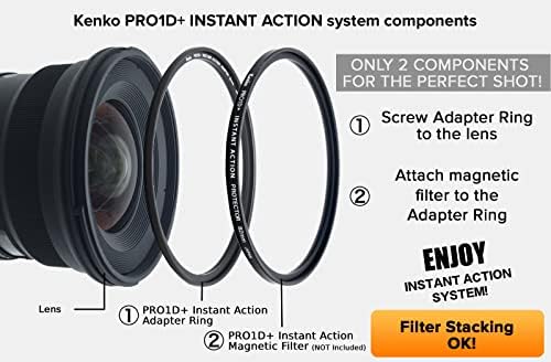 Kenko 400616 Szűrő Tartozék, PRO1D+ Azonnali Cselekvési Adapter Gyűrű, 2.3 cm (58 mm), az Azonnali Cselekvés Sorozat Szűrők,