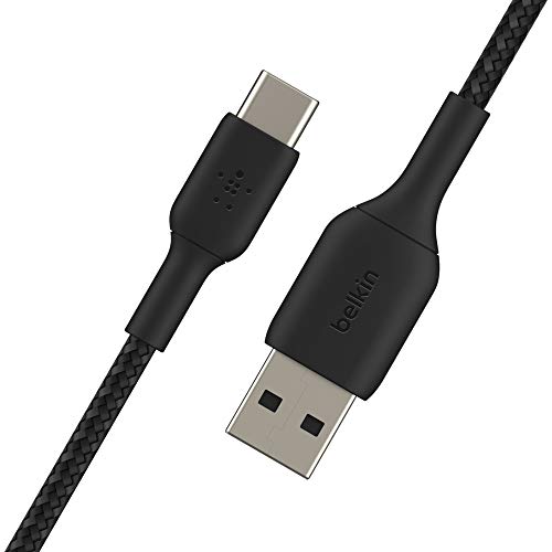 Belkin BoostCharge Flex Pro Fonott USB Típus C-Kábel (2M/6.6 FT) Fekete-Fonott USB-C Kábel (Boost Töltés USB-C-USB Kábel,