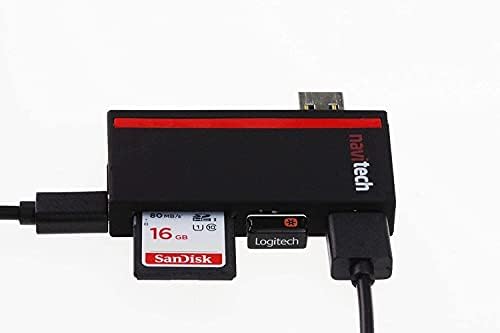 Navitech 2 az 1-ben Laptop/Tablet USB 3.0/2.0 HUB Adapter/Micro USB Bemenet SD/Micro SD Kártya Olvasó Kompatibilis Dell XPS