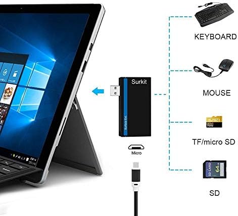 Navitech 2 az 1-ben Laptop/Tablet USB 3.0/2.0 HUB Adapter/Micro USB Bemenet SD/Micro SD Kártya Olvasó Kompatibilis Az Acer